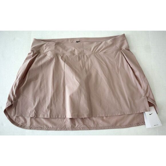 Nike DV9455-272 Women's Sz 2XL Taupe Dri-FIT Bliss Mid-Rise Training Skort - Picture 1 of 12